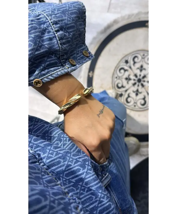 925 Ayar Gümüş Gold Bileklik