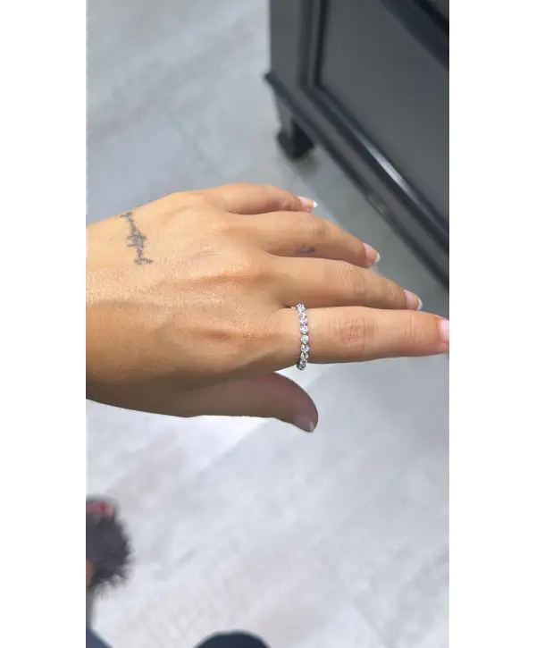 925 Ayar Gümüş Pırlanta Montür Tamtur Silver Yüzük