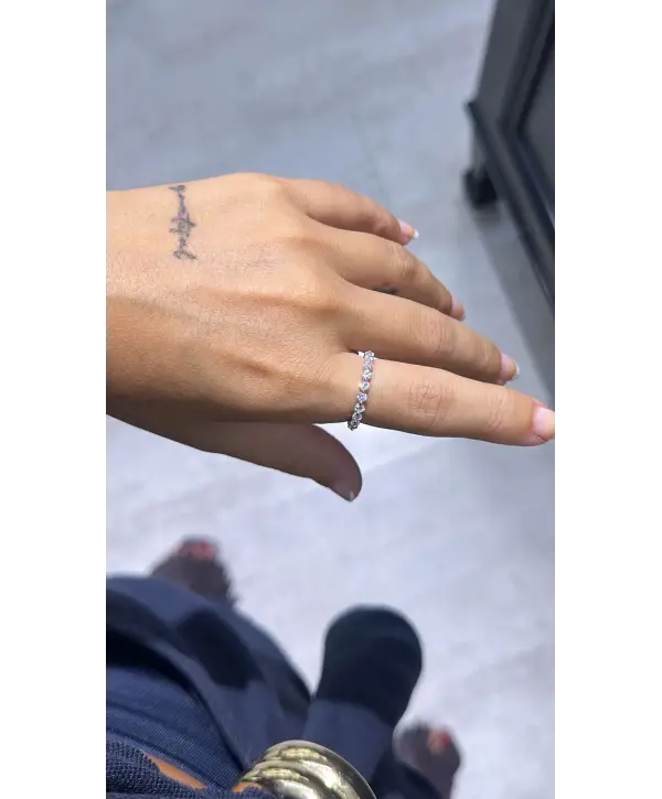 925 Ayar Gümüş Pırlanta Montür Tamtur Silver Yüzük