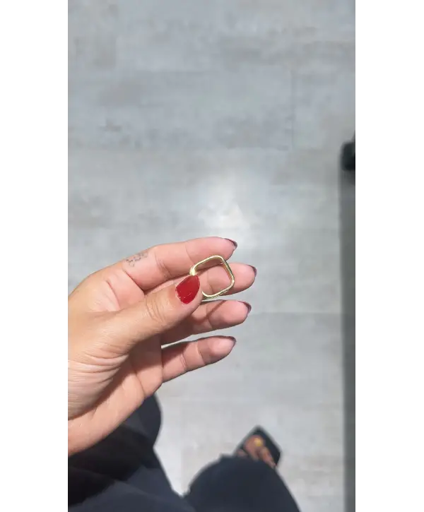 925 Ayar Gümüş İkili Model Kare Taşlı Taşsız Yüzük