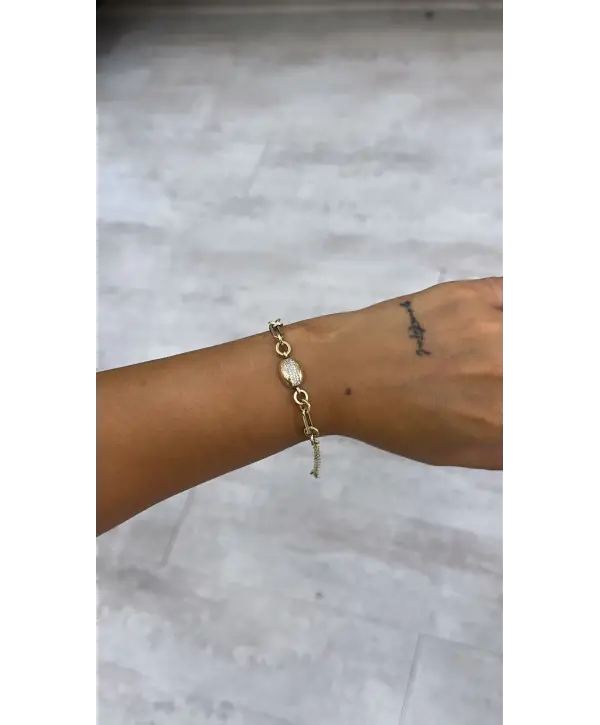 925 Ayar Gümüş Gold Bileklik