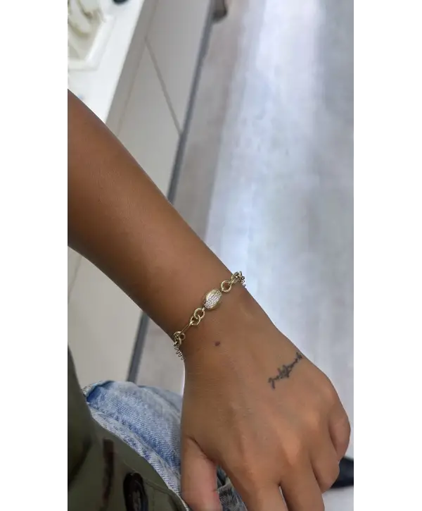 925 Ayar Gümüş Gold Bileklik