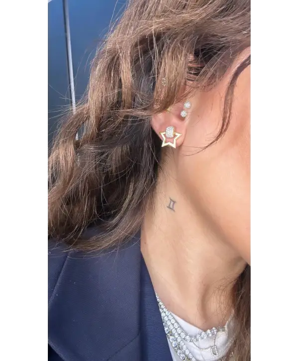 925 Ayar Gümüş Vidalı Yıldız Küpe