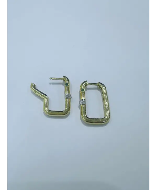 925 Ayar Gümüş Kare Model Trend Küpe