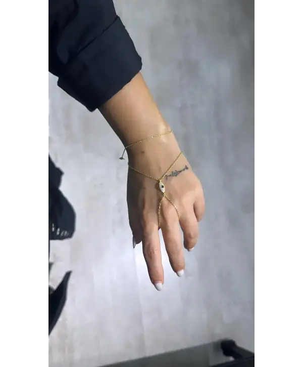 925 Ayar Gümüş Göz Model Gold Şahmeran