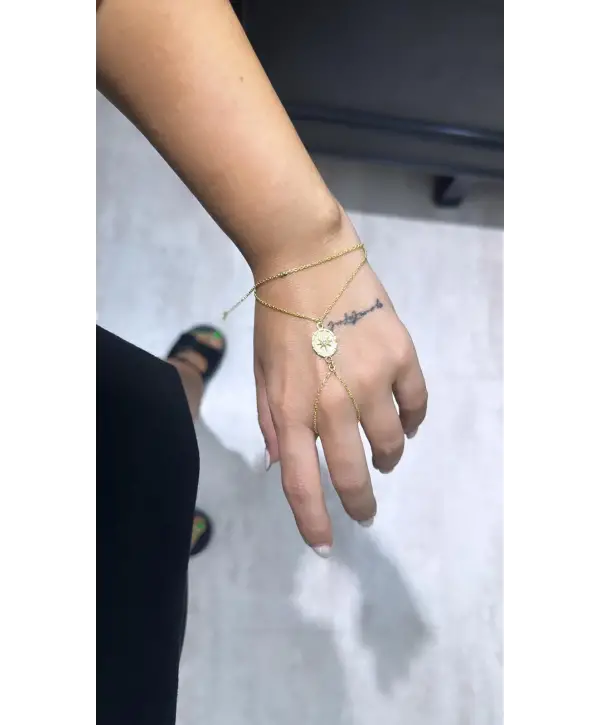 925 Ayar Gümüş Kutup Yıldızlı Gold Şahmeran