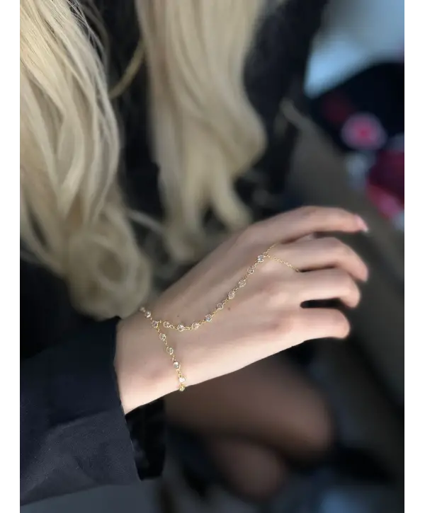 925 Ayar Gümüş Altın Yaldız Taşlı Şahmeran