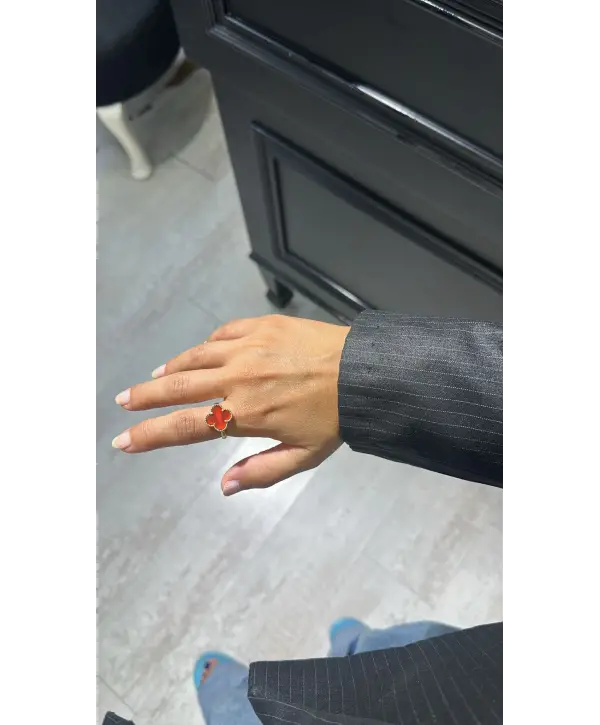 925 Ayar Gümüş İthal  Marka Yonca Yüzük