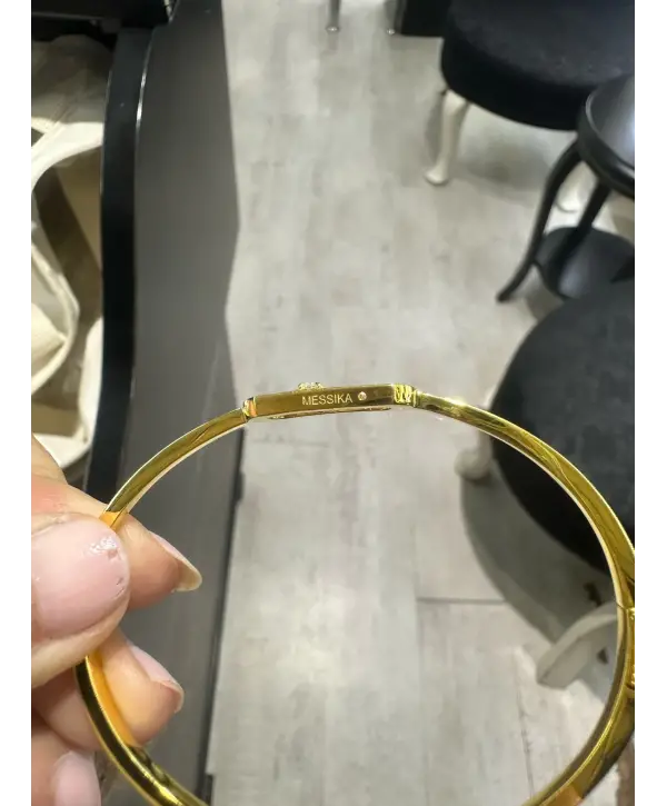 925 Ayar Gümüş İthal Marka Mess Gold Kelepçe Bileklik