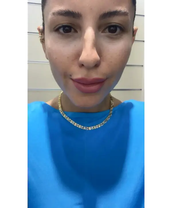 925 Ayar Gümüş Ara Baget Taş Detay Gold Kolye