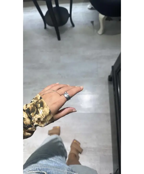 925 Ayar Gümüş Dövme Model Sade Yüzük