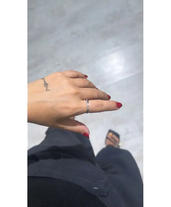 925 Ayar Gümüş Çubuk Model Silver Yüzük