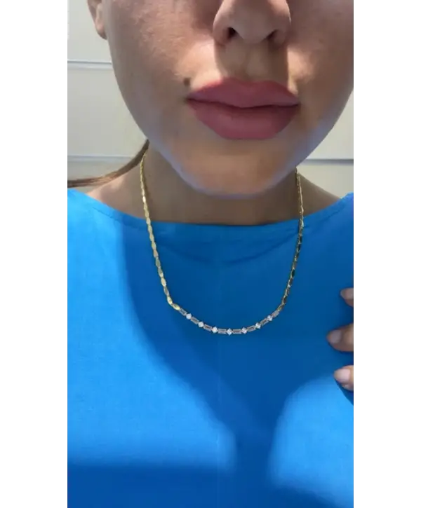 925 Ayar Gümüş Gold Kolye