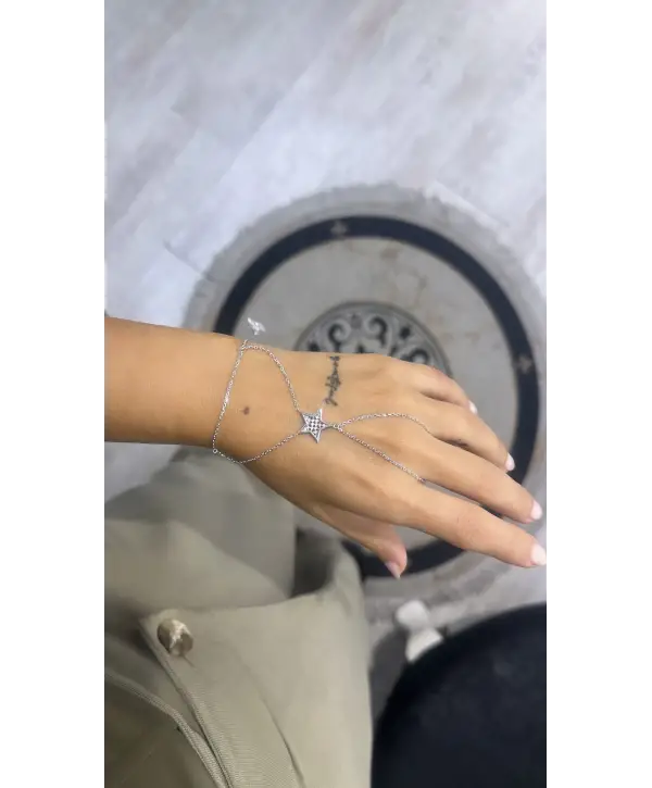 925 Ayar Gümüş Yıldız Model Silver Şahmeran