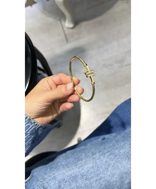 925 Ayar Gümüş İthal Marka Gold Bileklik
