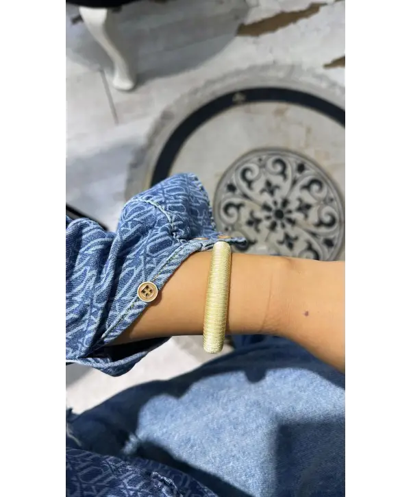 925 Ayar Gümüş Gold Bileklik