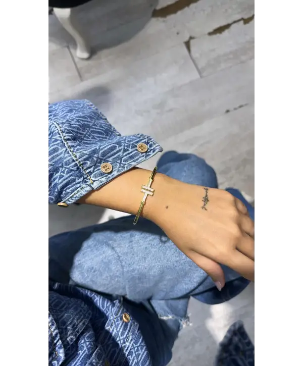 925 Ayar Gümüş İthal Marka Gold Bileklik