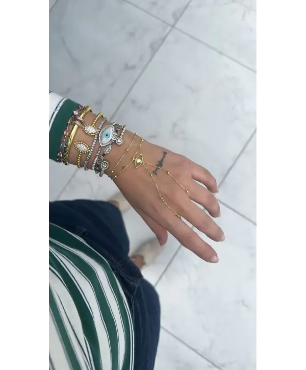 925 Ayar Gümüş Göz Model Top Top Gold Şahmeran