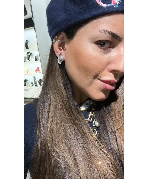 925 Ayar Gümüş Vidalı Trend Küpe