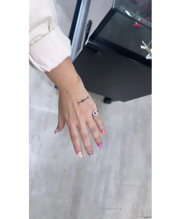 925 Ayar Gümüş Ayarlanabilir Pembe Taşlı Yüzük