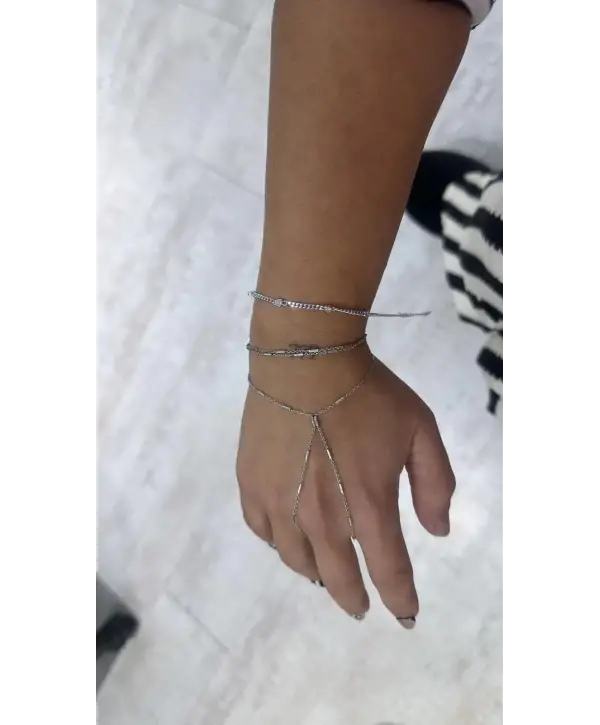 925 Ayar Gümüş Küçük Kalp Detaylı Bileklik