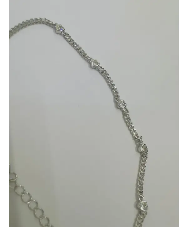 925 Ayar Gümüş Küçük Kalp Detaylı Bileklik