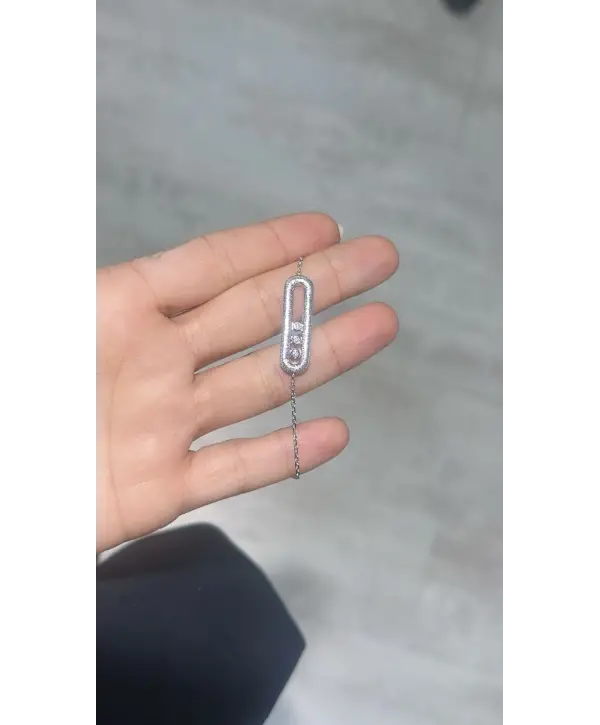 925 Ayar Gümüş İthal Marka Mess Bileklik