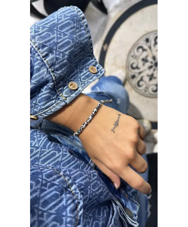 925 Ayar Gümüş İthal Leopar Model Bileklik