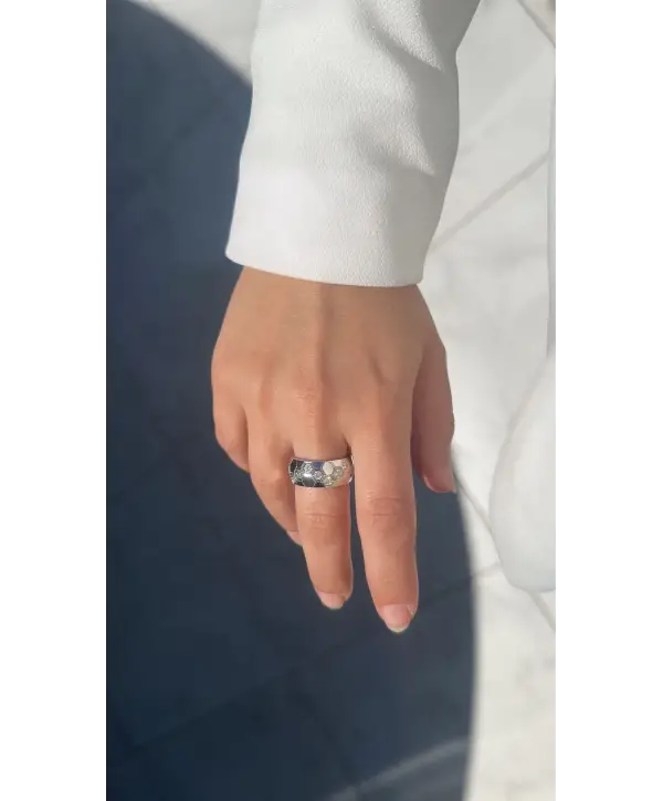 925 Ayar Gümüş İthal Marka Silver Sade Taş Yüzük