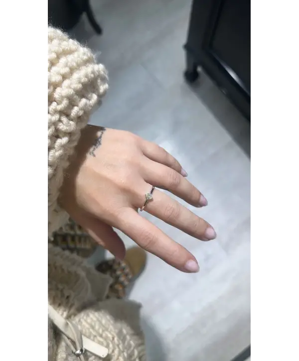 925 Ayar Gümüş Damla Model Pırlanta Montür Vip Yüzük