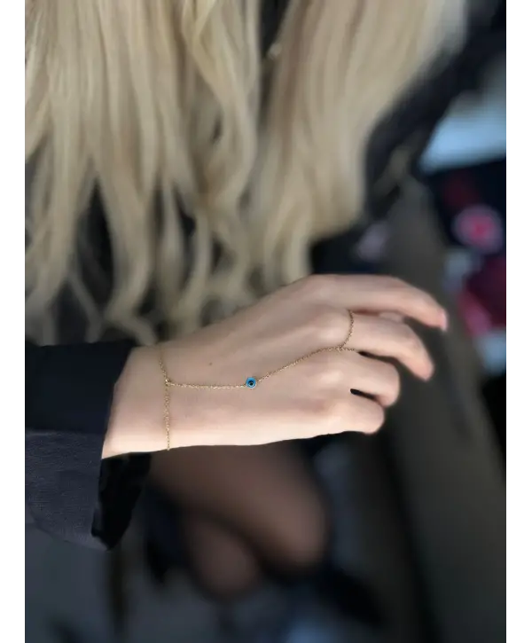 925 Ayar Gümüş Cam Göz Şahmeran