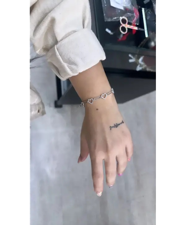 925 Ayar Gümüş Çoklu Kalpli İthal Bileklik