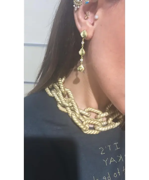 925 Ayar Gümüş Damla Damla Sallantılı Küpe