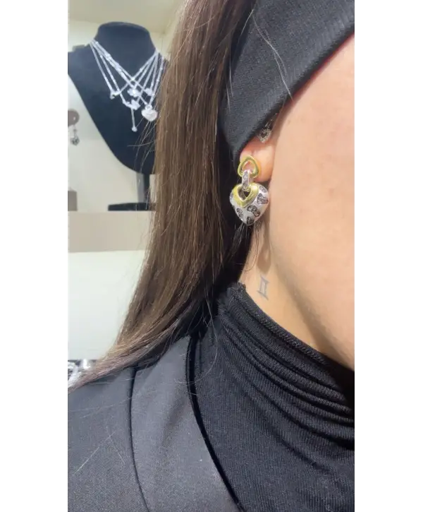 925 Ayar Gümüş Leopar Model Çivili Küpe