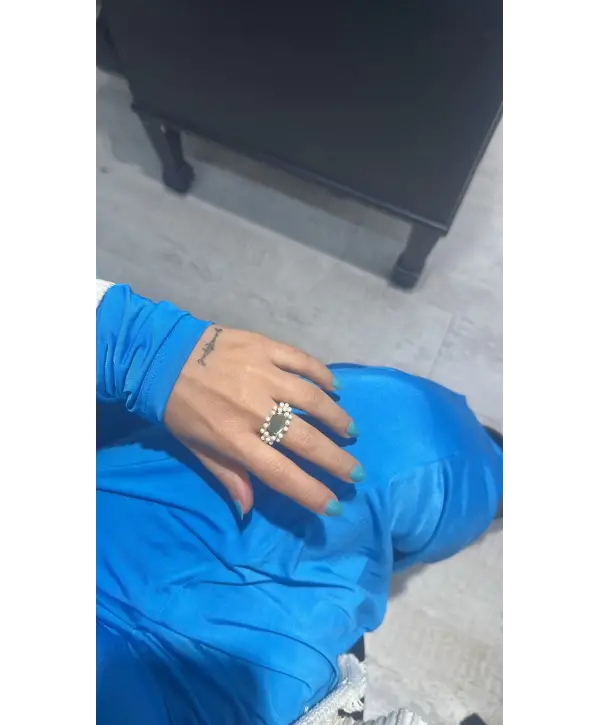 925 Ayar Gümüş İnci Detay Yüzük