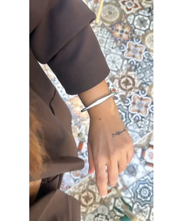 925 Ayar Gümüş Beyaz Mineli Silver Bileklik