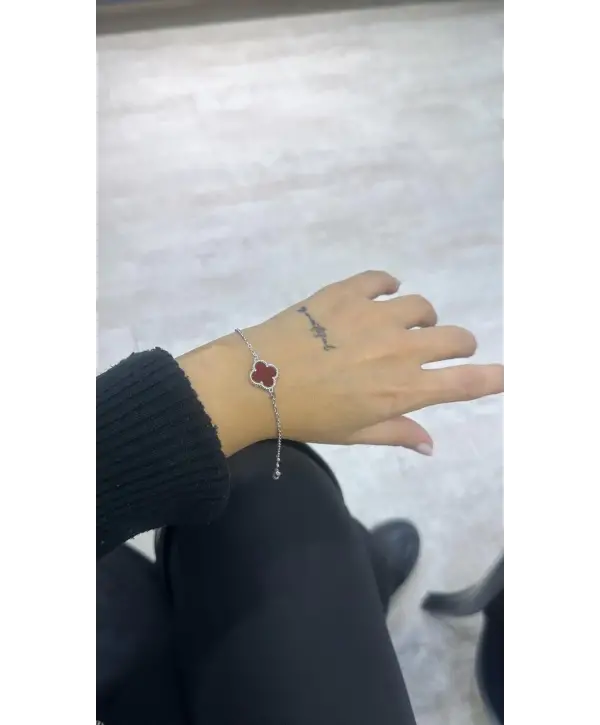 925 Ayar Gümüş Marka Tek Taşlı  İthal Bileklik