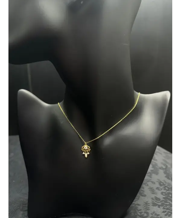 925 Ayar Gümüş Gözlü Kolye