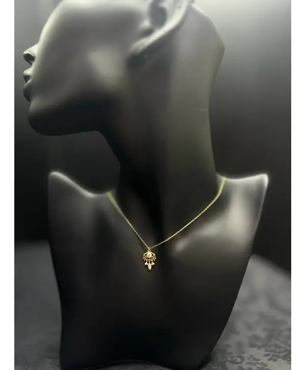 925 Ayar Gümüş Gözlü Kolye