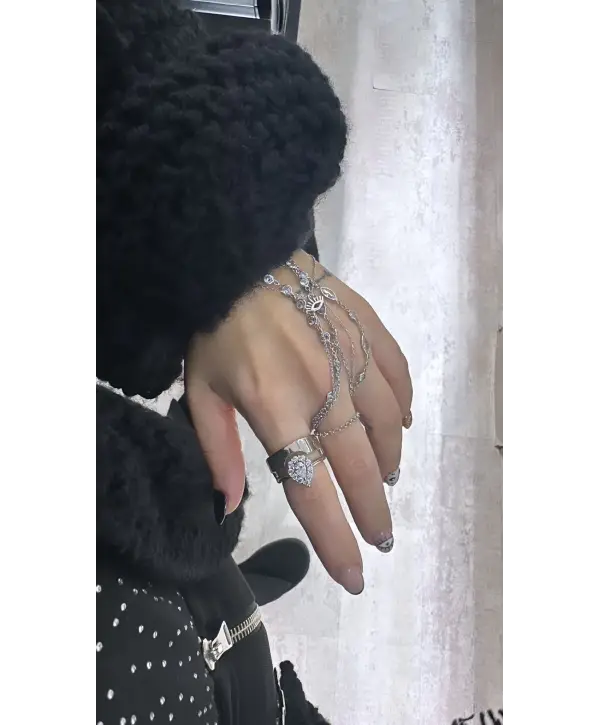 925 Ayar Gümüş Damla Model İthal Yüzük