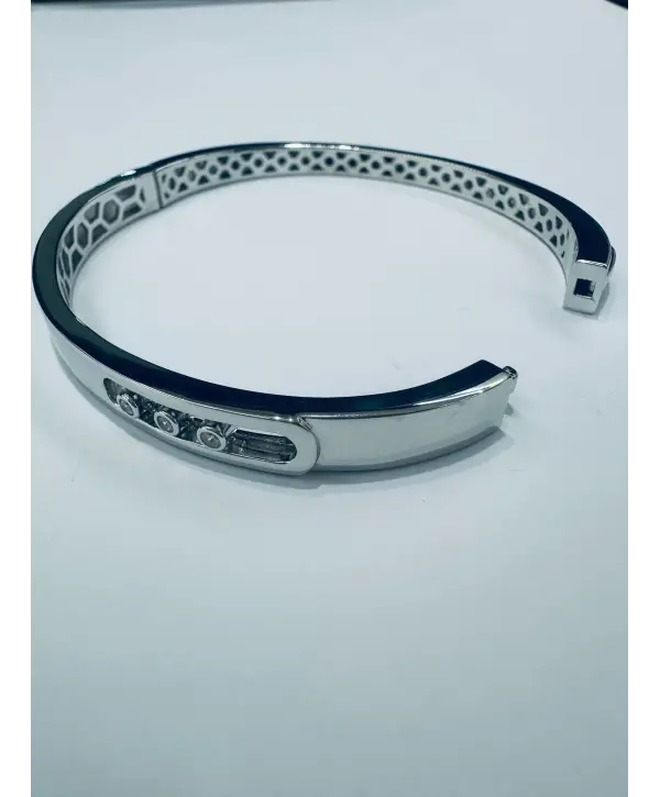 925 Ayar Gümüş Mess Orjinal Marka Silver Kelepçe Bileklik