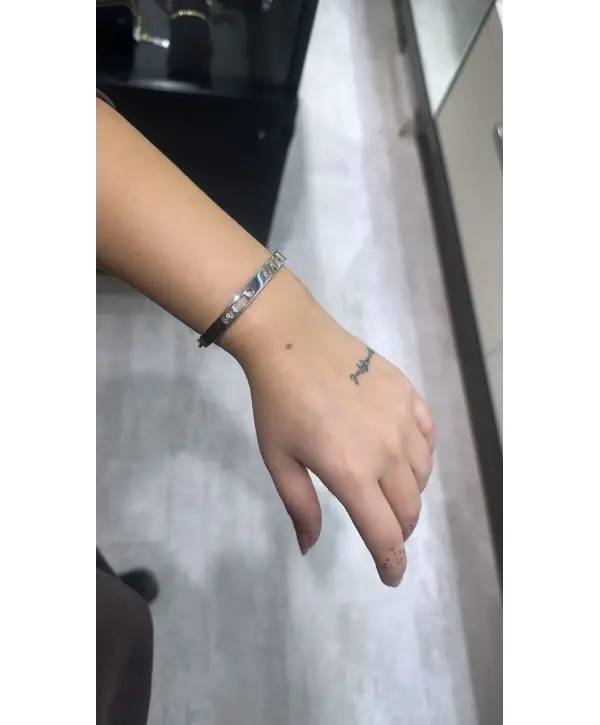 925 Ayar Gümüş Mess Orjinal Marka Silver Kelepçe Bileklik