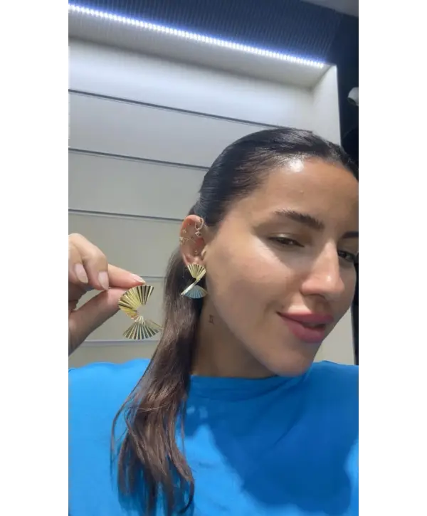 925 Ayar Gümüş İtalyan Gold Küpe