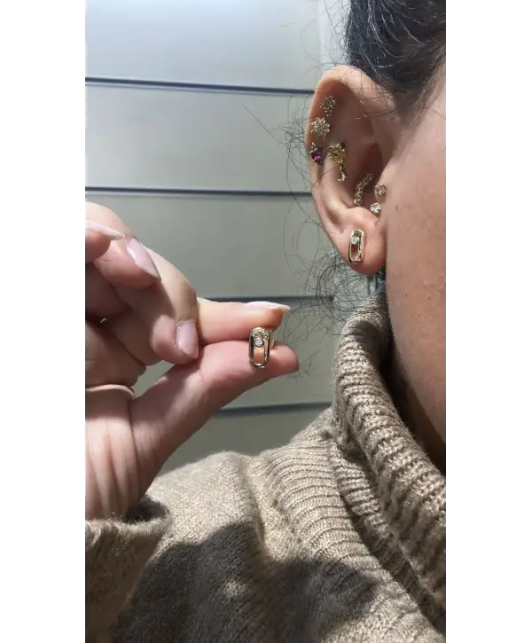 925 Ayar Gümüş Orjinal Marka Gold Mess.Küpe