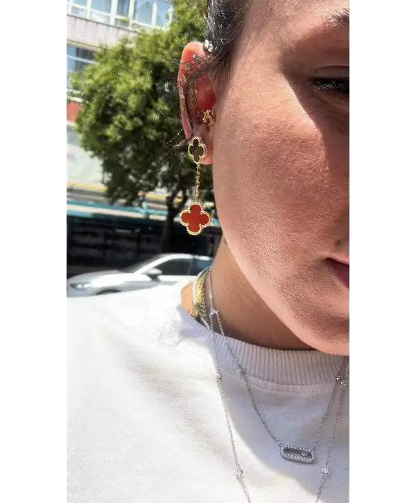 925 Ayar Gümüş Orjinal Marka Vnf Sallantılı Küpe