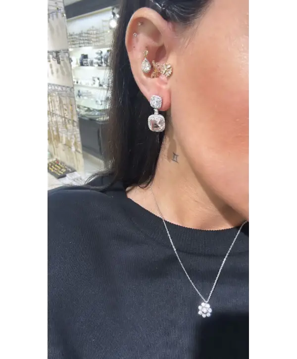 925 Ayar Gümüş Alexandrite Taşlı İthal Vip Küpe