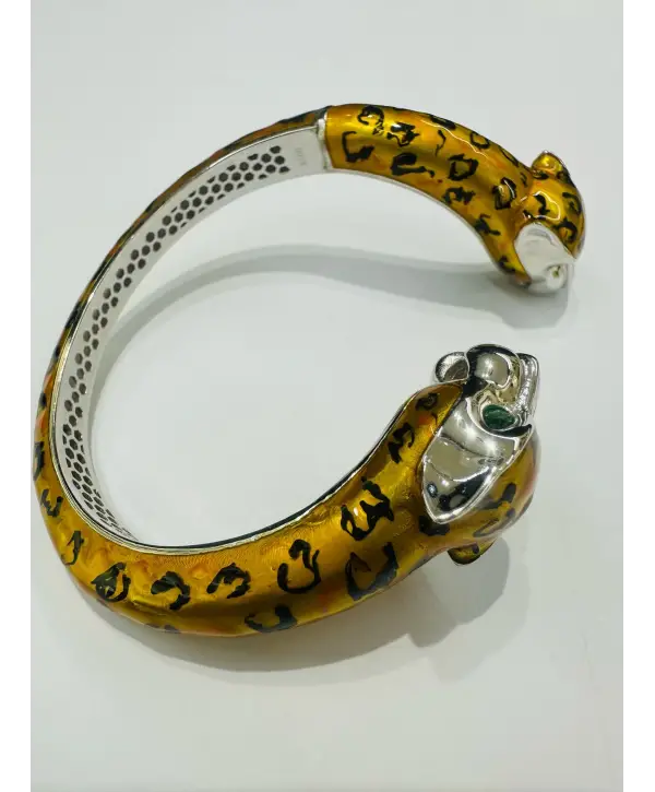 925 Ayar Gümüş Orjinal Panthere Bileklik