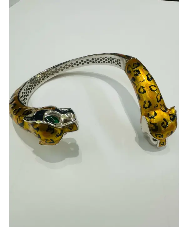 925 Ayar Gümüş Orjinal Panthere Bileklik