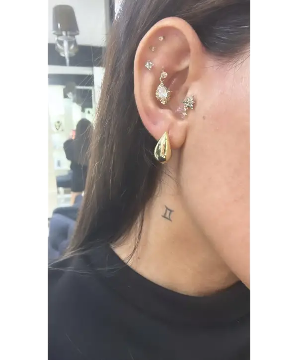 925 Ayar Gümüş Küçük Boy Orjinal Marka Küpe