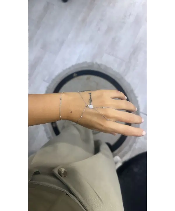 925 Ayar Gümüş Damla Taşlı Silver Şahmeran